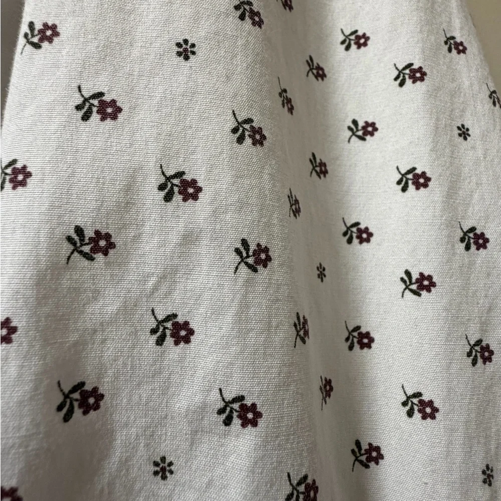 J. Crew White Button-Down‎ Shirt with Navy Microprint